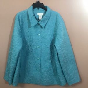 Appleseeds jacket color blue green aqua